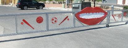 dental clinic smile gate with sports reflectors