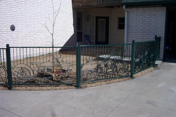 harley davidson motorcycle fence